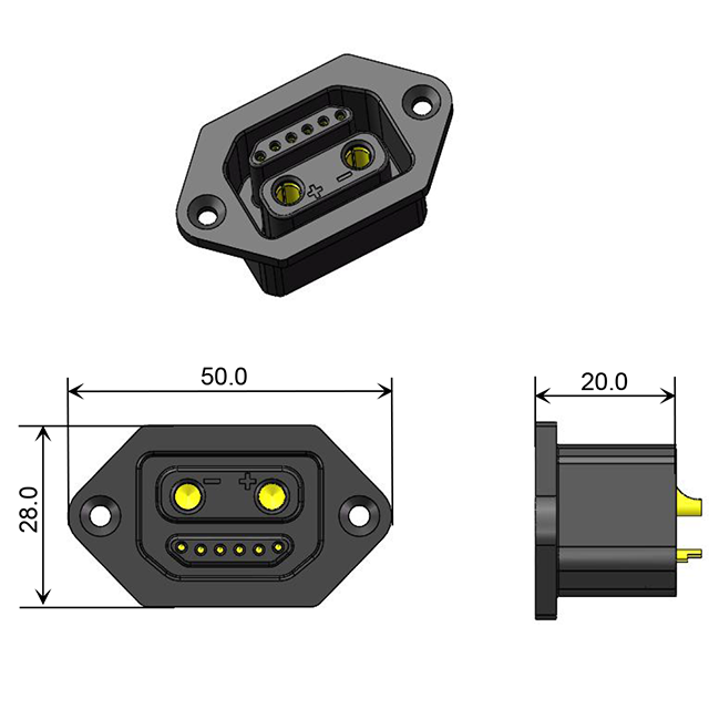 60V AC/DC 30A Charger & discharger battery connectors
