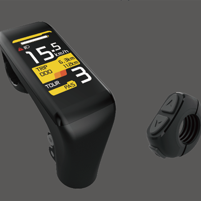 matching with handlebar grip enjoy wireless connection of button with display for ebike built-in LCD and 2.5D screen 