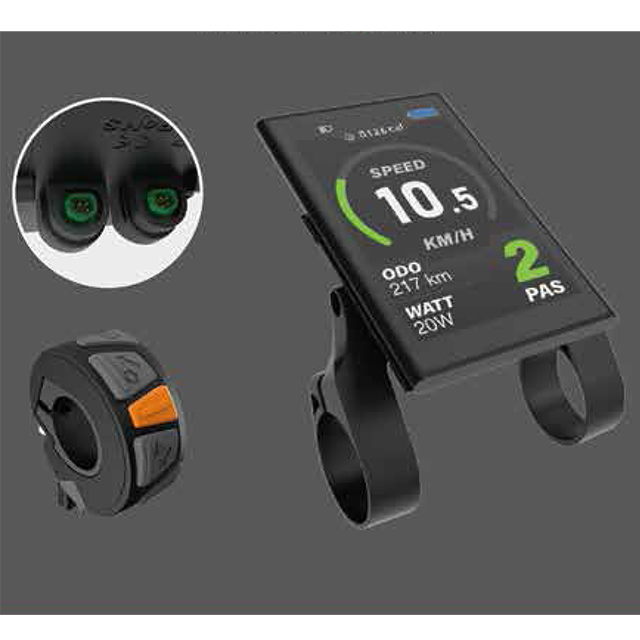 Ultra-thin 3.97" TFT color socket type connector reduced thickness and unique ui display for ebike