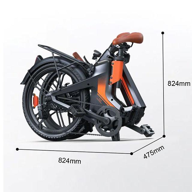 Carry in the trunk Folding Ebike 36V 250w rear hub brushless wheel motor electric bicycle Lighter Magnesium alloy Frame