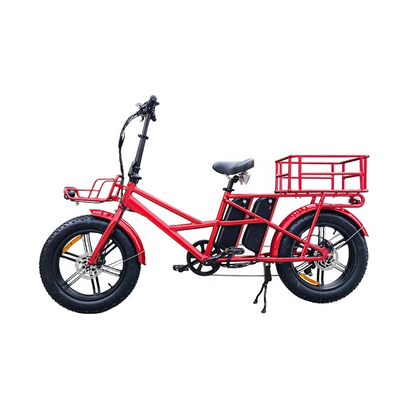 takeaway electric bike with 48v double Lithium battery removable electric bicycle long dostance two wheel fat tire ebike for food delivery 