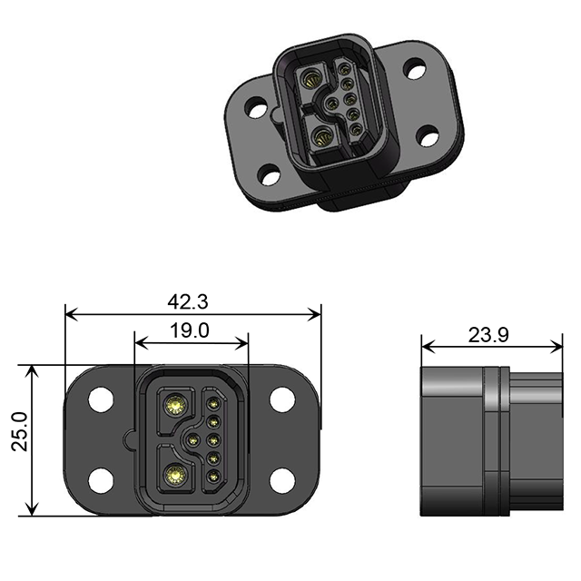 60V AC/DC 25A Charger & discharger battery connectors